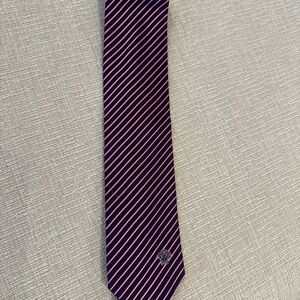 Versace Navy and Red Striped Tie